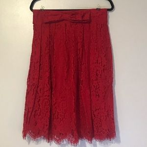 Boutique Full Lace Red Skirt (never worn!)